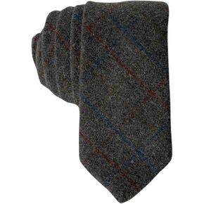 Otis & Oliver Skinny Tie Cotton Plaid Modern Necktie Great for Weddings, Dances, Missionaries, Dads, Grooms and Groomsmen