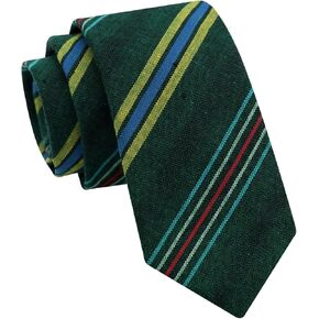 Skinny Ties for Men, Cotton Mens Ties Striped/Plaid Men's Neckties Linen Tie for Business Wedding Casual ﻿