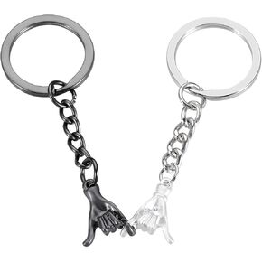 VANLOVEMAC Pinky Promise Gifts Matching Couple Gifts for Boyfriend Girlfriend Best Friend Valentines Day Gifts for Him Her Matching Keychains for Couples Wife Husband Anniversary Birthday Gifts