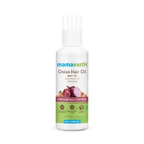 MAMAEARTH Onion Hair Oil | Natural & Organic Anti Hair Loss & Hair Fall Control Oil with Redensyl | for Color Treated & All Hair Types | 6.76 Fl Oz (200ml)