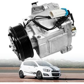 Air Conditioning Compressor AC Compressor with Clutch Compatible with 2013-2018 Chevrolet Sonic 1.8L Replace 42623008 94517799 95370313