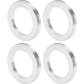 Car Wheel Hub Centric Rings Durable Wheels Center Shaft Shock Absorbing Hubrings Silver Tone 4 Pcs OD 84.1mm to ID 59.6mm Aluminum Alloy