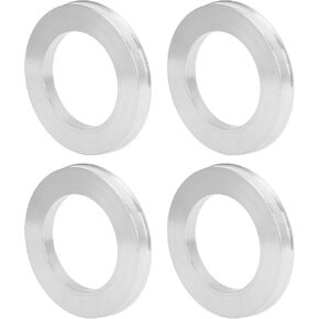 Car Wheel Hub Centric Rings Durable Wheels Center Shaft Shock Absorbing Hubrings Silver Tone 4 Pcs OD 87.1mm to ID 56.6 mm Aluminum Alloy