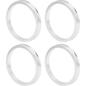 Car Wheel Hub Centric Rings Durable Wheels Center Shaft Shock Absorbing Hubrings Silver Tone 4 Pcs OD 84.1mm to ID 73.6 mm Aluminum Alloy