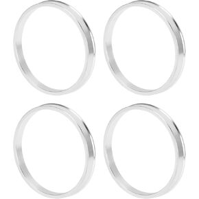 Car Wheel Hub Centric Rings Durable Wheels Center Shaft Shock Absorbing Hubrings Silver Tone 4 Pcs OD 83.1mm to ID 75.1mm Aluminum Alloy