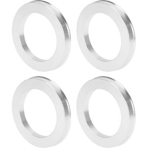 Car Wheel Hub Centric Rings Durable Wheels Center Shaft Shock Absorbing Hubrings Silver Tone 4 Pcs OD 84.1mm to ID 59.1mm Aluminum Alloy