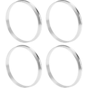 Car Wheel Hub Centric Rings Durable Wheels Center Shaft Shock Absorbing Hubrings Silver Tone 4 Pcs OD 83.1mm to ID 79.6mm Aluminum Alloy