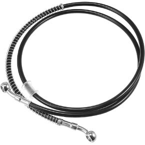 55.12" Length 10mm ID Motorcycle Hydraulic Brake Line Oil Hose Pipe Stainless Steel Braided Cable for ATV Motocross Sport Bikes Street Bikes Black Item Replacement