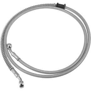 55.12" Length 10mm ID Motorcycle Hydraulic Brake Line Oil Hose Pipe Stainless Steel Braided Cable for ATV Motocross Sport Bikes Silver Tone Item Replacement