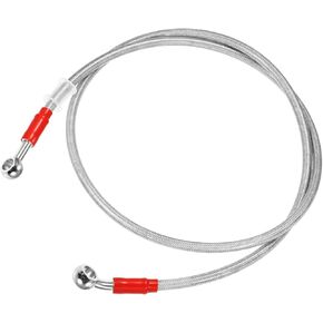 120cm 47.24" 10mm ID Motorcycle Hydraulic Brake Line Oil Hose Pipe 28° 0° Stainless Steel Braided Cable for ATV Motocross Sport Bikes Silver Tone Vehicle Components