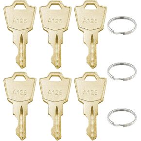 6 Pack A126 Keys Compatible with Linear Keypad,Pride Mobility Scooters Go Go Victory Series,Fire Alarm Panel and Common Panel Locks