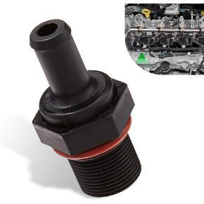 1 PC Automobile PCV One-way Check Valve, Crankcase Positive Ventilation Control Valve, Replacement 267402G000 26740-2G000, for JAC Chery Beidouxing Hyundai Accord Nissan Mitsubishi (Black)