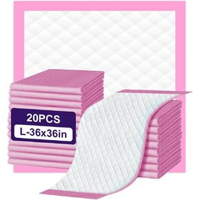 Thick Pink 36x36 Chux Pads – Ultra Absorbent Disposable Bed Pads for Adults Kids Pets – Waterproof Protection for Incontinence – Puppy Training – Heavy Duty Chucks Pad – Gentle XXXL Premium Underpads