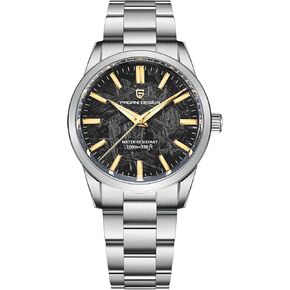 Pagani Design Watches for Men, 38mm Dial, Stainless Steel, 100m Waterproof, Quartz, VH31 Movement