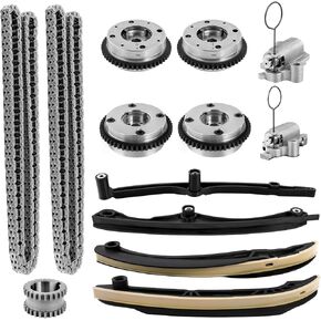 مجموعة سلسلة توقيت المحرك HL3Z6268A 3-1079S مع ضرس تروس VVT يناسب Ford F150 3.5L Ecoboost، لفورد إكسبيديشن، لنكولن نافيجيتور 3.5L V6 DOHC 2017-2023 HL3Z-6268-A HL3Z6K255A