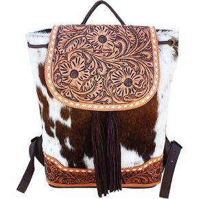 تشالنجر حقيبة سفر من جلد البقر الغربي المحبب بالكامل ومزخرفة بالزهور 18RAB01 in Kuwait