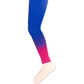 Jefferies Socks Girls 7-16 Dip Dye Footless Tights, Hot Pink, 8-10