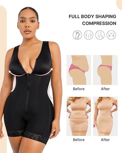 SHAPELLX Faja Colombiana Shapewear for Women Post Surgery Body Shaper Thigh Slimmer Bodysuit Compression Garment in Saudi Arabia