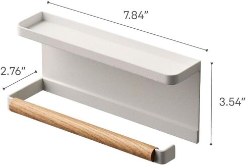 منظم المدخل المغناطيسي Yamazaki Home Tosca للمظلات أو الحقائب، وحدة تخزين حائطية في غرفة الطين مع صينية ووتاد خشبي - فولاذ + خشب - in Kuwait