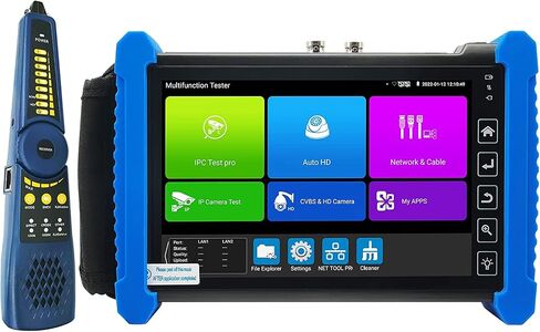 جهاز اختبار كاميرا CCTV من Rsrteng، IPC-7600C Plus مع جهاز تتبع الكابل WT255 4K 8MP 8K 32MP 8160 * 3616P IP كاميرا اختبار 7 بوصة شاشة لمس عالية الدقة IPC Tester دعم WiFi Audio POE HDMI مخرج DC in Saudi Arabia