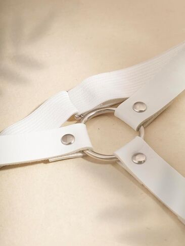 Sacina White PU Leather Garters, Goth Accessories, Punk Accessories, Alt Accessories, Christmas Accessories Gift for Women in Saudi Arabia