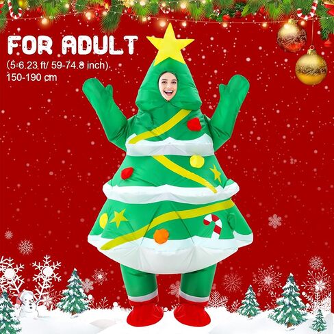 Inflatable Christmas Tree Costume Funny Blow up Costume for Adults Inflatable Cosplay Outfit for Xmas Party in Saudi Arabia
