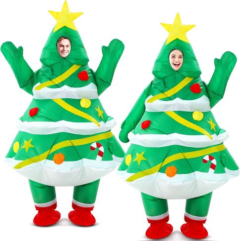 Inflatable Christmas Tree Costume Funny Blow up Costume for Adults Inflatable Cosplay Outfit for Xmas Party in Saudi Arabia