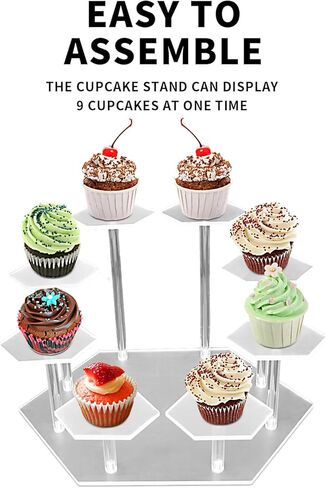 حامل عرض أكريليك، حامل عرض ذو 8 طبقات، حامل منظم أكريليك، مقتنيات، ألعاب ودمى، مجوهرات، حامل تنظيم ديكور سطح المكتب (أسود) in Kuwait