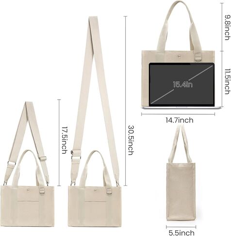 محفظة Mum's Memory صغيرة بسحاب حول المعصم للنساء + حقيبة كبيرة من القماش للنساء مع جيوب in Kuwait