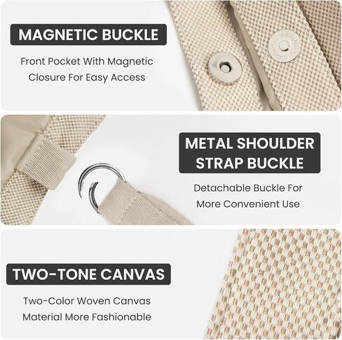 محفظة Mum's Memory صغيرة بسحاب حول المعصم للنساء + حقيبة كبيرة من القماش للنساء مع جيوب in Kuwait