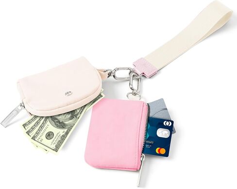 محفظة Mum's Memory صغيرة بسحاب حول المعصم للنساء + حقيبة كبيرة من القماش للنساء مع جيوب in Kuwait