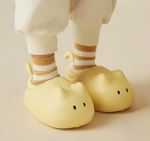 Cute Cat Kitty Cozy Winter Cotton Slippers for Boys and Girls （Age 4-13） in Saudi Arabia