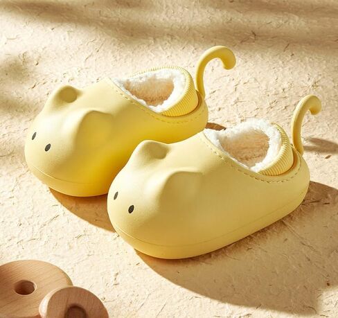 Cute Cat Kitty Cozy Winter Cotton Slippers for Boys and Girls （Age 4-13） in Saudi Arabia