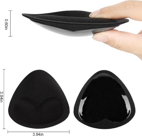 SERMICLE Self-Adhesive Bra Pads inserts, Removeable Silicone Triangle Push Up Pads in Saudi Arabia