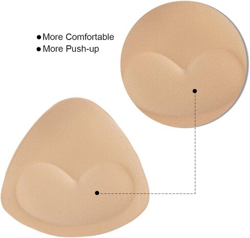 SERMICLE Self-Adhesive Bra Pads inserts, Removeable Silicone Triangle Push Up Pads in Saudi Arabia