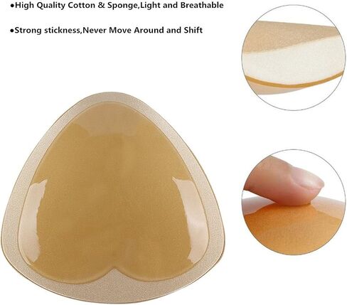 SERMICLE Self-Adhesive Bra Pads inserts, Removeable Silicone Triangle Push Up Pads in Saudi Arabia