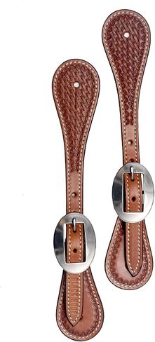 أحزمة جلدية مزخرفة بالسلة لراكبي الخيل | الرجال الغربيون، والنساء، وأشرطة تحفيزية ذات طبقة واحدة قابلة للتعديل in Kuwait