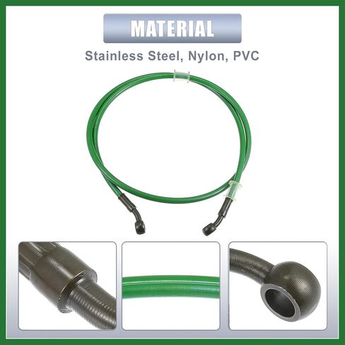 Motoforti 120cm 47.24" Length 10mm ID Motorcycle Hydraulic Brake Line Oil Hose Pipe 28° Stainless Steel Braided Cable for ATV Motocross Sport Bikes Green Long-lasting in Saudi Arabia