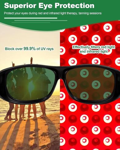 LIGHTMEUP Red Light Therapy Glasses Eye Protection for Infrared & LED Light Sessions Lightweight Goggles in Saudi Arabia