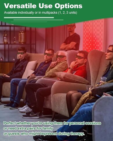 LIGHTMEUP Red Light Therapy Glasses Eye Protection for Infrared & LED Light Sessions Lightweight Goggles in Saudi Arabia