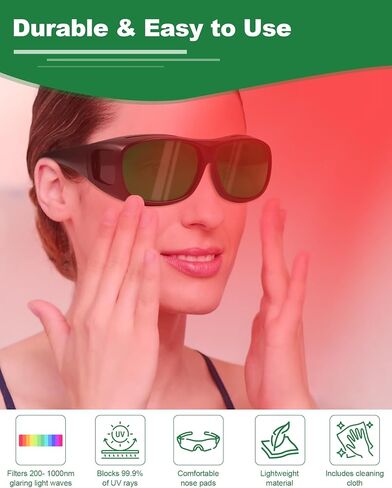 LIGHTMEUP Red Light Therapy Glasses Eye Protection for Infrared & LED Light Sessions Lightweight Goggles in Saudi Arabia