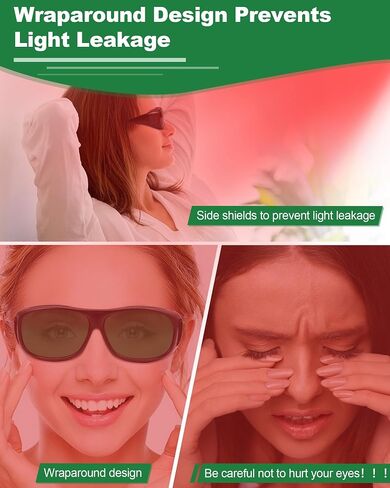 LIGHTMEUP Red Light Therapy Glasses Eye Protection for Infrared & LED Light Sessions Lightweight Goggles in Saudi Arabia