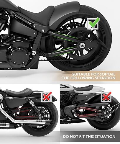 Motorcycle Swingarm Bag Left Side, Vintage Crocodile Texture PU leather, Motorcycle Swing Arm Bags Saddlebags Bags Compatible with Harley Heritage Softail Springer Classic Fat Boy, Black in Saudi Arabia