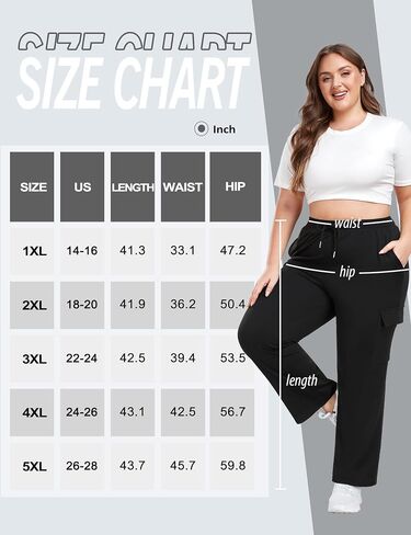 FOREYOND Plus Size Sweatpants for Women Wide Leg Cargo Sweat Pants Casual Lounge Loose Workout Yoga Pants with Pockets in Kuwait