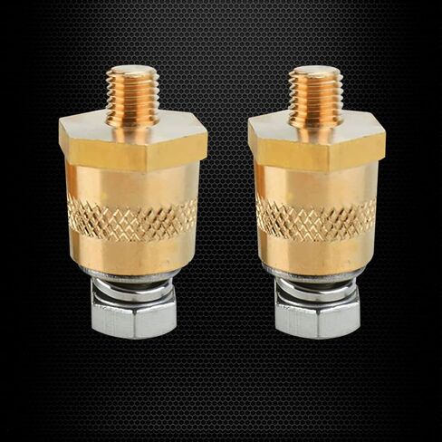 Ampper M8 Thread Male Brass Battery Charging Post Terminals, M8 Battery Post Adapter (+/-) with Top Bolts for Extension, Pack of 4 in Saudi Arabia