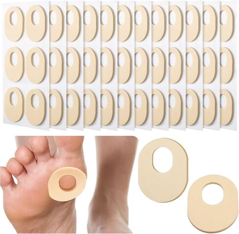 Nuanchu 36 Count Soft Foam Callus Cushions Oval Corn Cushion Pads Self Stick Adhesive Foot Care Cushions Waterproof Corn Protectors for Feet Women Men, Beige in Saudi Arabia