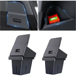 2021-2024 Model Y Trunk 2 Tier Side Storage Organizer(Upper and Lower Compartment),Trunk Storage Bins,Rear Trunk Organizer for Model Y Accessories