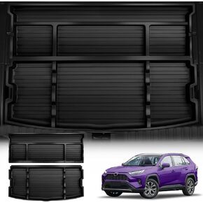 Trunk Organizer for Toyota RAV4 2025-2019 (Include Hybrid/Not Prime) Waterproof Hidden Trunk Organizer Tray Storage Box for Toyota Rav4 Accessories 2025-2019