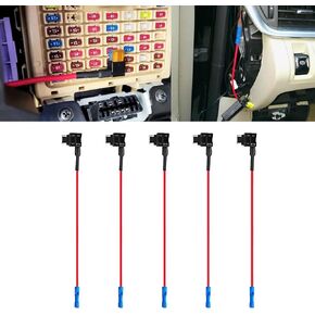5PCS Car Add-a-Circuit Fuse Tap Adapter, Fuse Holders, 12V Add a Circuit Fuse Tap Kit, Car Interior Accessories Automotive Low Profile Fuse Adapter Suitable for Most Cars, Trucks, Boats (Mini)