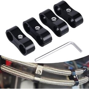 4 قطع من مشابك فصل خط وقود السيارة من gunhunt، أدوات الأنابيب الثابتة من سبائك الألومنيوم، مشابك تثبيت خرطوم AN6، مشابك ذات فتحة مزدوجة مع مفك براغي، مجموعة إصلاح السيارات، عالمية لمعظم السيارات (أسود) in Kuwait